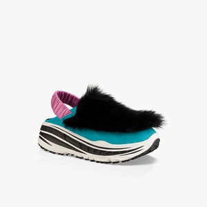 Ugg Fluffy Runner Gymnastikskor Dam Svarta/Blå (536927HQR)